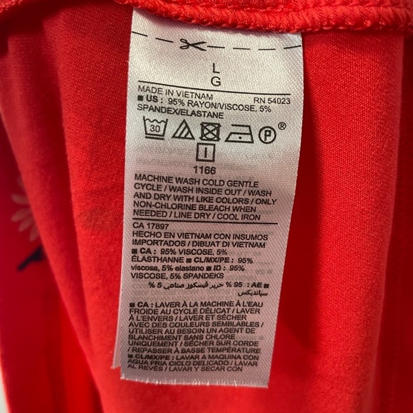 Old Navy Red elbow length swing dress midi Large - Picture 5 of 7